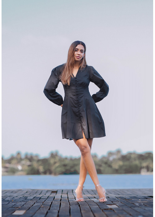 INES LONG SLEEVE SHORT DRESS